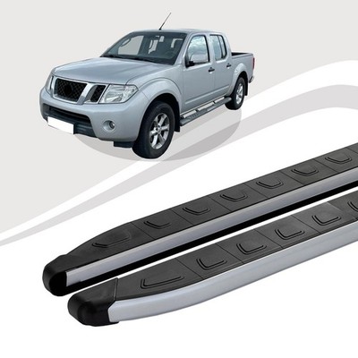 Trittbretter passend für Nissan Navara ab Baujahr 10/2004-12/2015 DOLU Silber AB