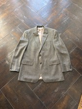 Vintage Lauren Ralph Lauren 100 Lambswool Sport Coat Herringbone Men  s 42L