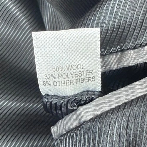 Jos A Bank Mens 42S Black Executive Wool Blend Overcoat image 8