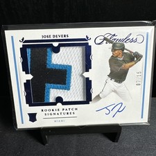 7/15 JOSE DEVERS RC SAPPHIRE ROOKIE PATCH AUTO 2021 Panini Flawless #RPS-JD RPA