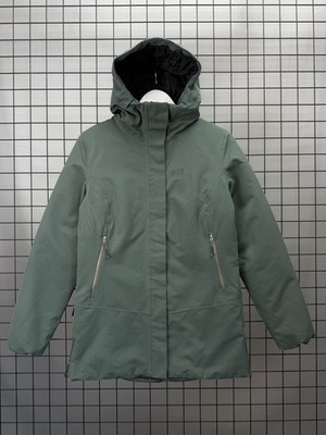 Millet Womens Primaloft Insulated Jacket Hooded Green Outdoor Hiking Coat Warm