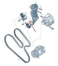 Audi RS3 Alternator Holder with Idler Pulley 07K145172F NEW Genuine