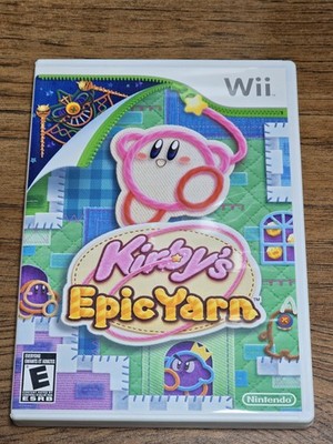 Kirby's Epic Yarn (Nintendo Wii, 2010) Complete TESTED 