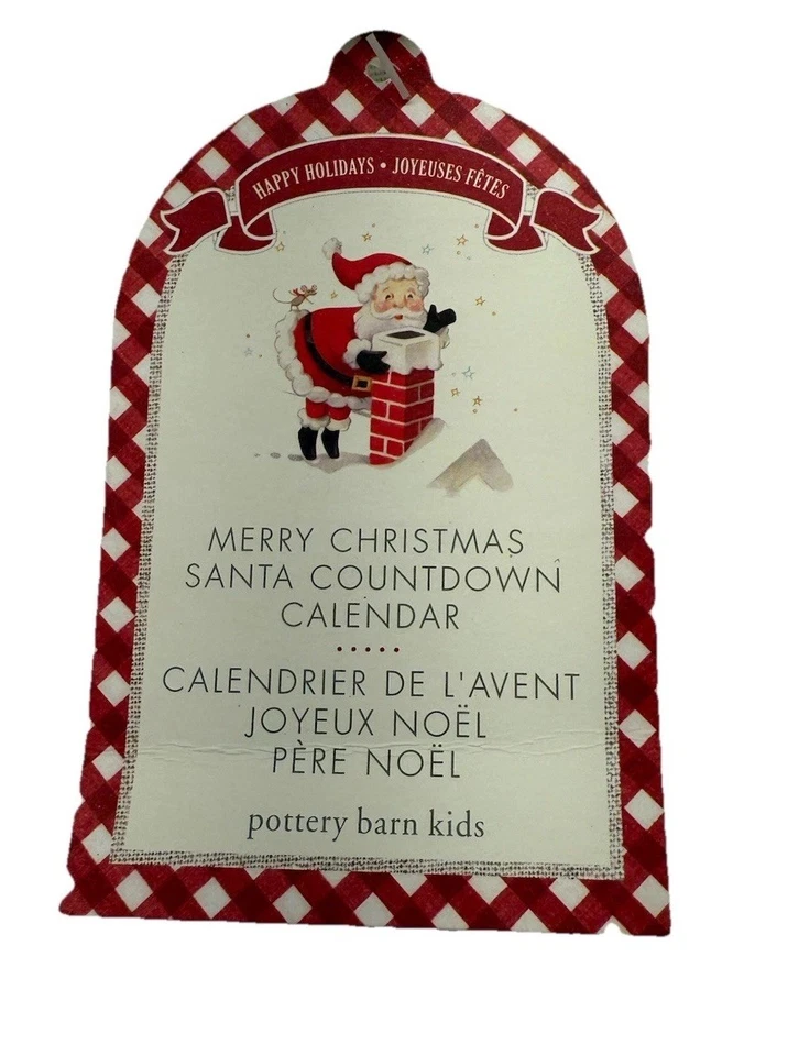 POTTERY BARN KIDS  Advent Calendar Santa CHRISTMAS Countdown NEW WITH TAGS  - Image 4 of 4