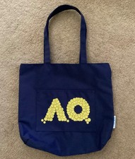 New Official Australian Open Tennis Ball AO Zippered Blue Tote Bag