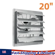 Shutter Exhaust Fan Shop Exhaust Fan 20'' Wall Mounted Aluminum 3500 CFM