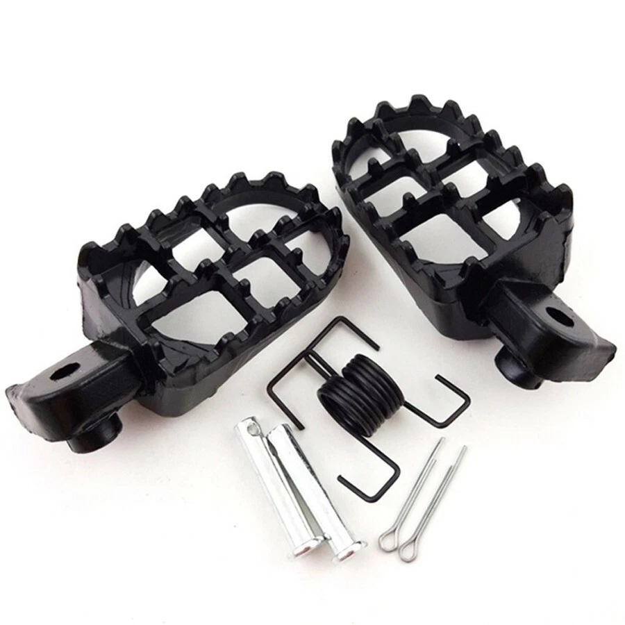 Motorcyle Aluminum Wide Fat Foot Pegs Footrest For Honda Yamaha Kawasaki Suzuki Foto 2 de 4