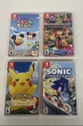 Nintendo Switch Games Lot: Pokémon Let's Go Pikachu! & More