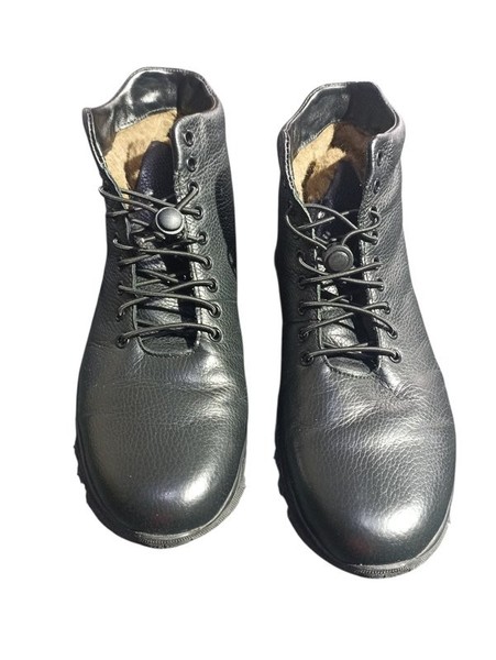 Men Carlo Pazolini Boots Black Leather 45.5 #6XGL