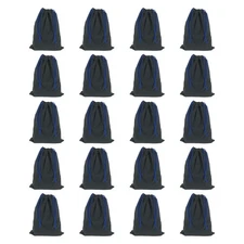 20pcs Flocked Drawstring Bag 4.7 x 5.9 Inch Jewelry Pouches Gift Bags, Navy
