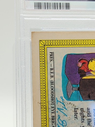 Original 1985 GPK Garbage Pail Kids Nasty Nick #1a Glossy Sticker Card PSA 2 - Picture 8 of 12