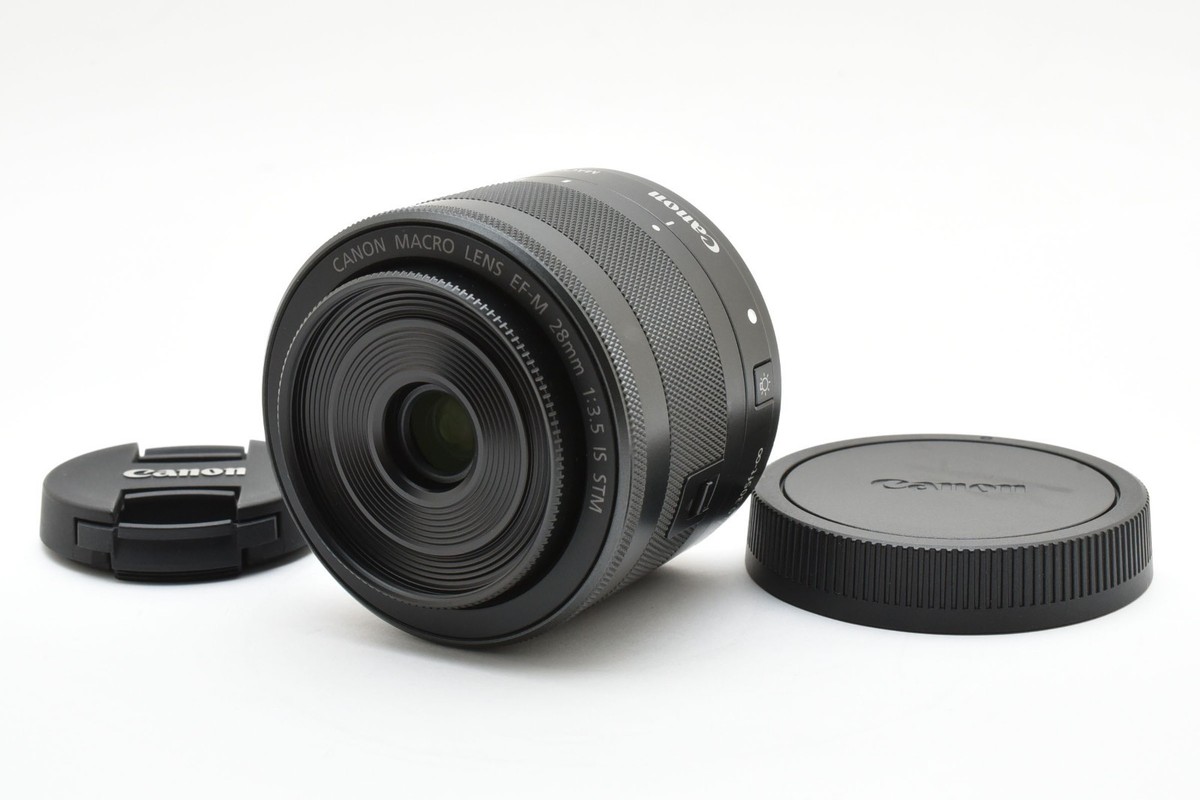 Canon EF-M 28mm F/3.5 Macro IS STM Lens w/ Cap From JAPAN [Exc+++