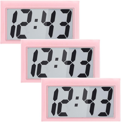 3 Pieces Mini Digital Clock Small Digital Clock Stick on Battery Operated Self A