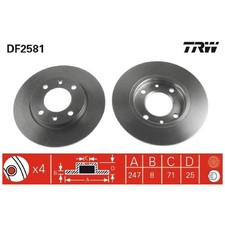 2x Bremsscheibe hinten für Peugeot 106 2 1A 206 2A/C CC 2D SW 2E/K 306 | 262353