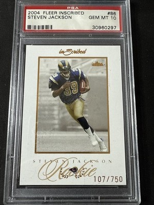2004 Fleer Rookie Inscribed #86 Steven Jackson RC #/750 PSA 10 GEM MINT POP 5