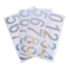 3 Sheets Reflective Stickers for Mailbox Numbers Decal Large House outside