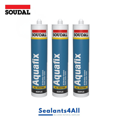 3 x Soudal Aquafix Allwetter Dichtstoff Dichtungen Unterwasser stark 300ML KLAR