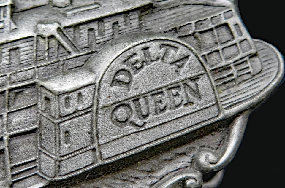 Mississippi River Delta Queen Steamboat hebilla de cinturón vintage Foto 3 de 4