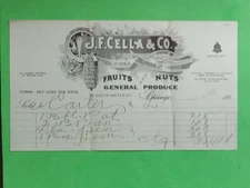 Ephemera Envelopes Receipts from J.F. Cella Chicago 1902 Commodore Sailing