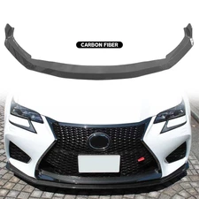 For 2016-2020 Lexus GS-F 3PCS Front Bumper Lip Splitter Spoiler Carbon Fiber