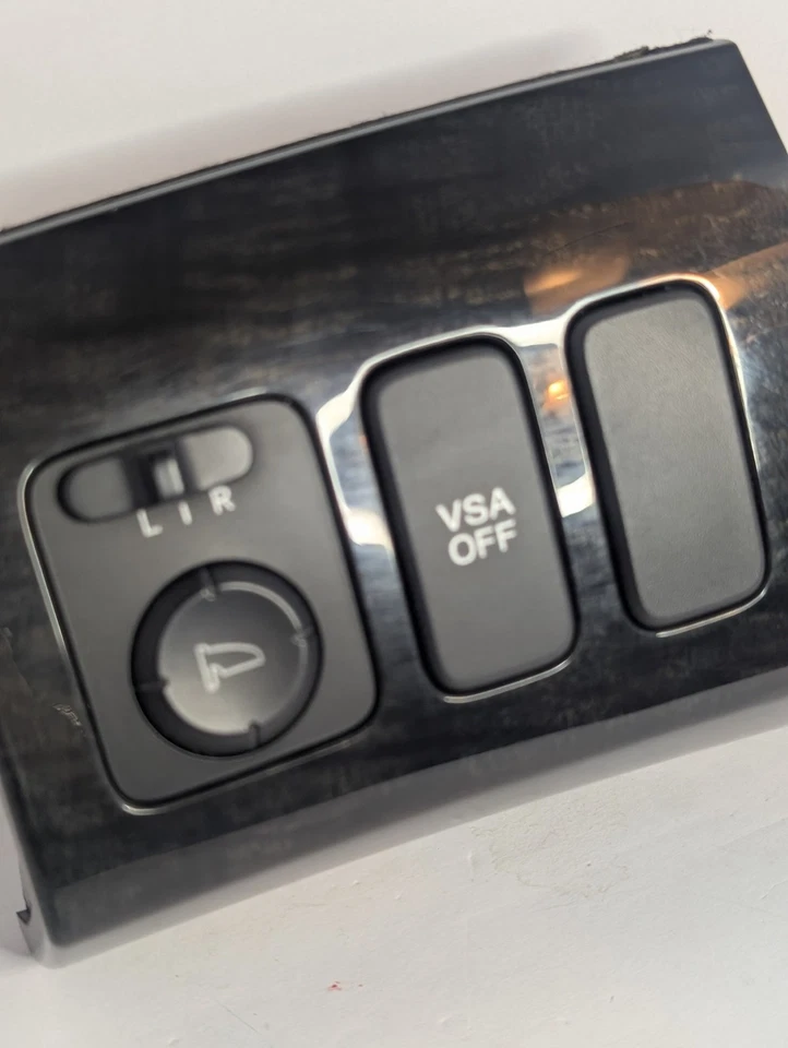 Interruptor de espejo negro OEM🔥2007-2012 Acura MDX botón de palanca de tracción de grano de madera Foto 4 de 4