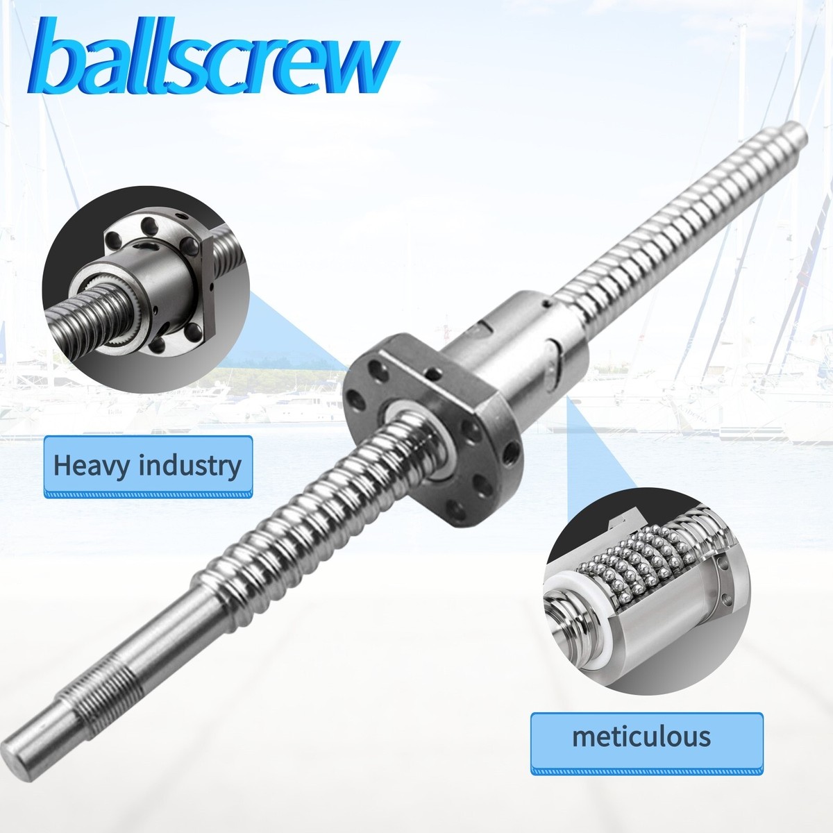 SFU1204 Rolled Ball Screw C7 w/ 1204 Flange Single Ball Nut End