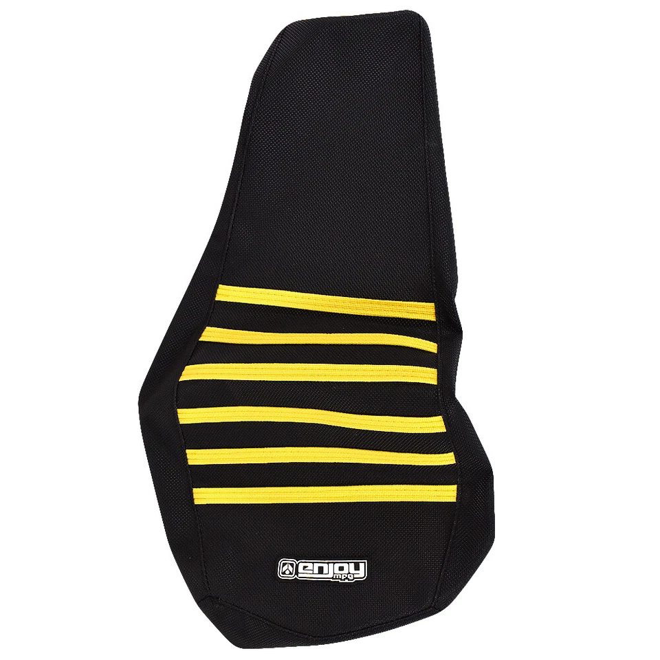 Can Am Ds 250  Seat Cover 2007 - 2021 ALL BLACK w/ YELLOW RIBS by Enjoy Mfg #263 - Image 4 of 4