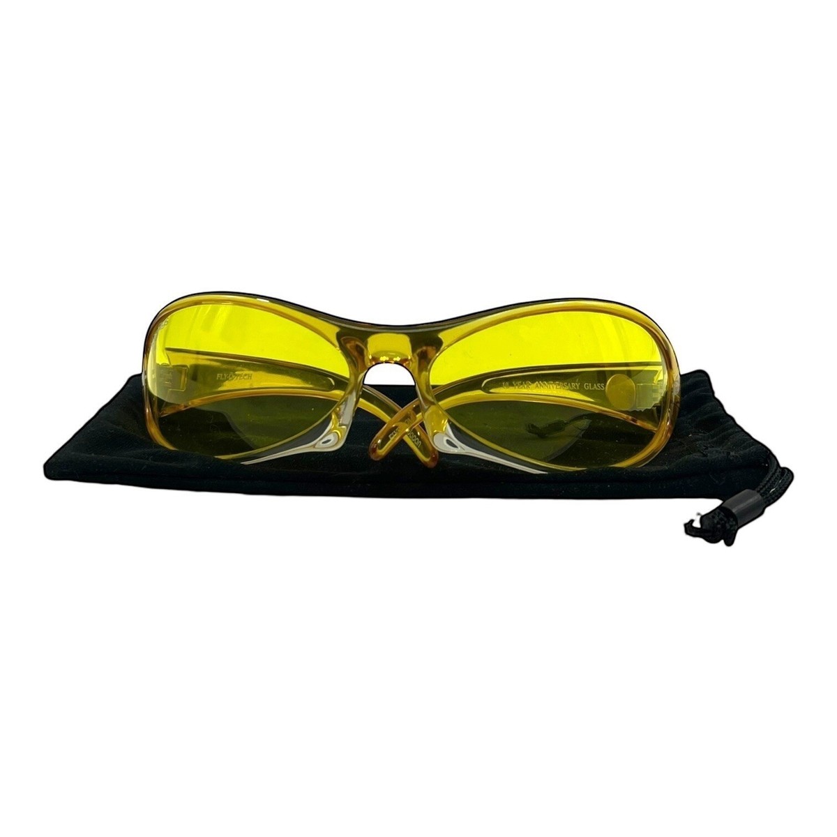 Vintage BLACK FLYS Fly O Tech Sunglasses 10th Anniversary Edition