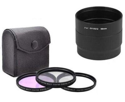58mm Lens Filter Set (CPL FLD UV) for Canon PowerShot G12/ G11/ G10
