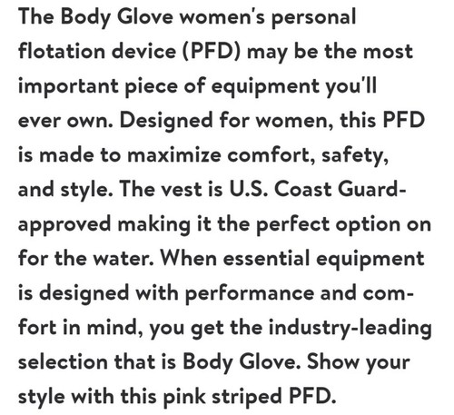 Body Glove Women's Dual-Size Evoprene PFD Life Jacket Vest 2X/3X Pink Blue New - Picture 11 of 12