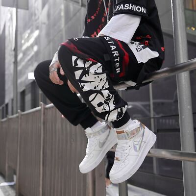Niepce Unisex Patchwork Joggers Japanese Streetwear Pants Urban