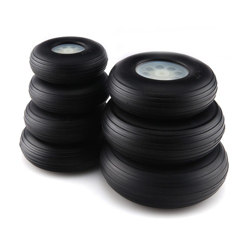 1 pair of 3.75" /95.3mm RC Airplane PU wheel with Plastic Hub(D95.25x H34x5mm) - Picture 4 of 12