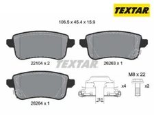Brake pad set, disc brake Textar 2210401 for Renault