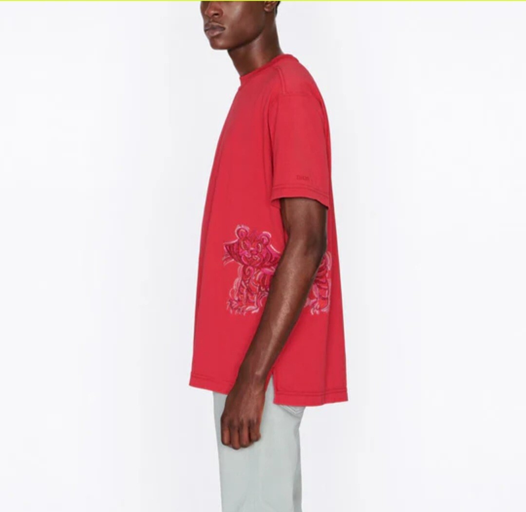 DIOR x Kenny Scharf Crossover SS22 Tiger Embroidered Short Sleeve