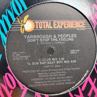Yarbrough Don't Stop The Feeling M- 12'' Vinyl Record Single free outer sleeve