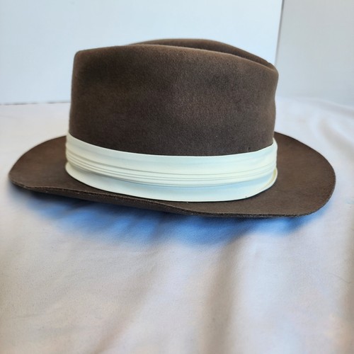 Vintage Brown Fedora Hat Botany 500 Size M Medium - Picture 4 of 14