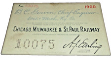 1900 Chicago Milwaukee & St. Paul Railway Annual Employee Pass No. 4214 — listing 2