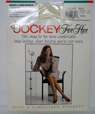 JOCKEY for Her Antique White Sheer Control Top Pantyhose Medium M Style1952 Vtg 