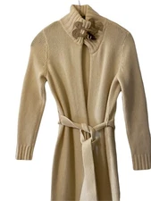 Lauren Ralph Lauren wool angora Sweater Duster Sweater Toggle Close Tie Petite