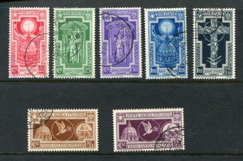 ITALY 1933 Holy Year Fine used Set 7 Stamps cat Euro 700 | eBay