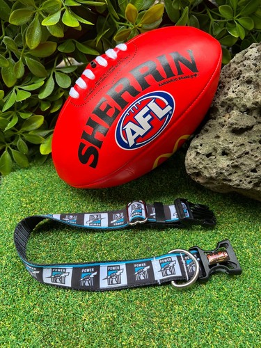 PORT ADELAIDE POWER AFL Football Dog Collar, Lead, Doggy 'dana, Harness; FUNKY - Picture 2 of 32