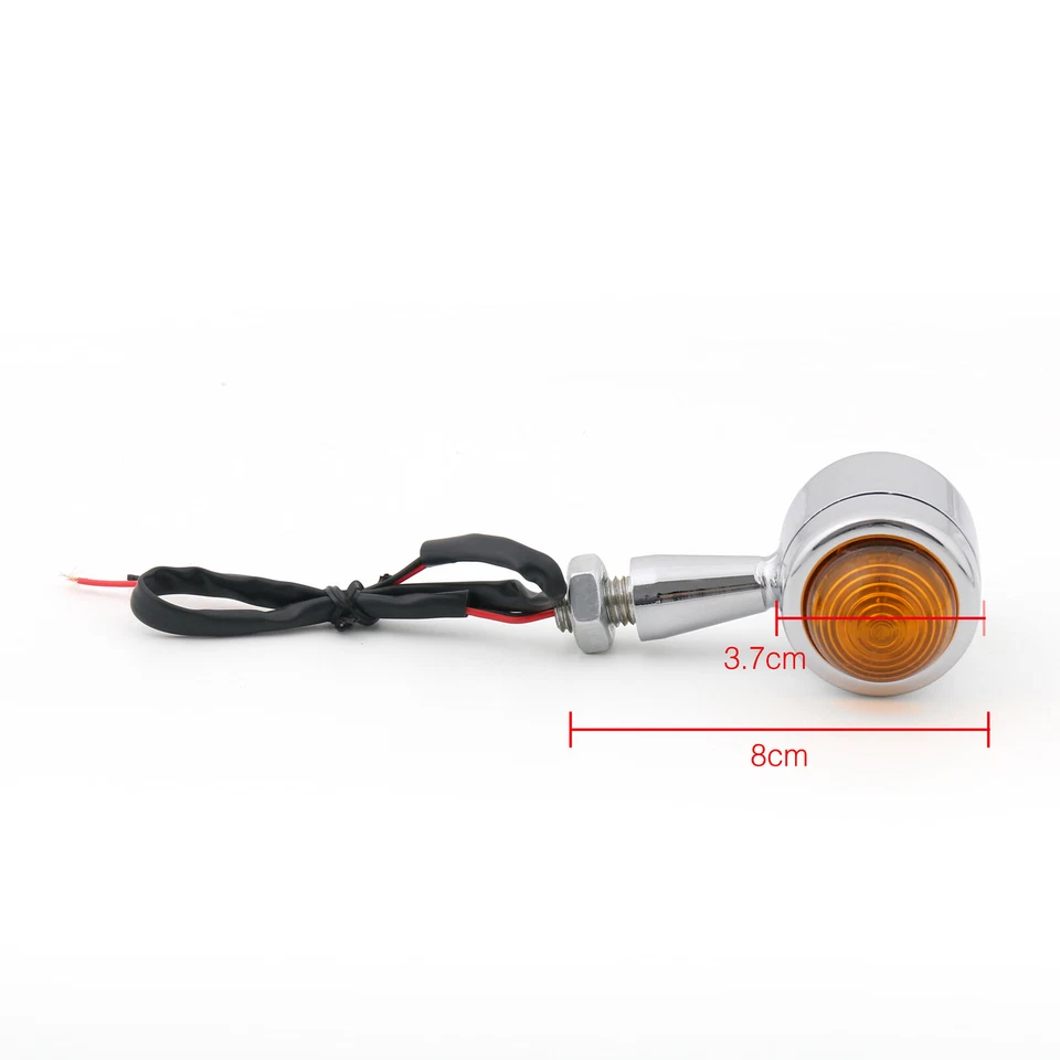 2x Bullet Mini Heavy Duty Motorcycle Turn Signal Indicators Light Blinkers BK H Foto 4 de 4