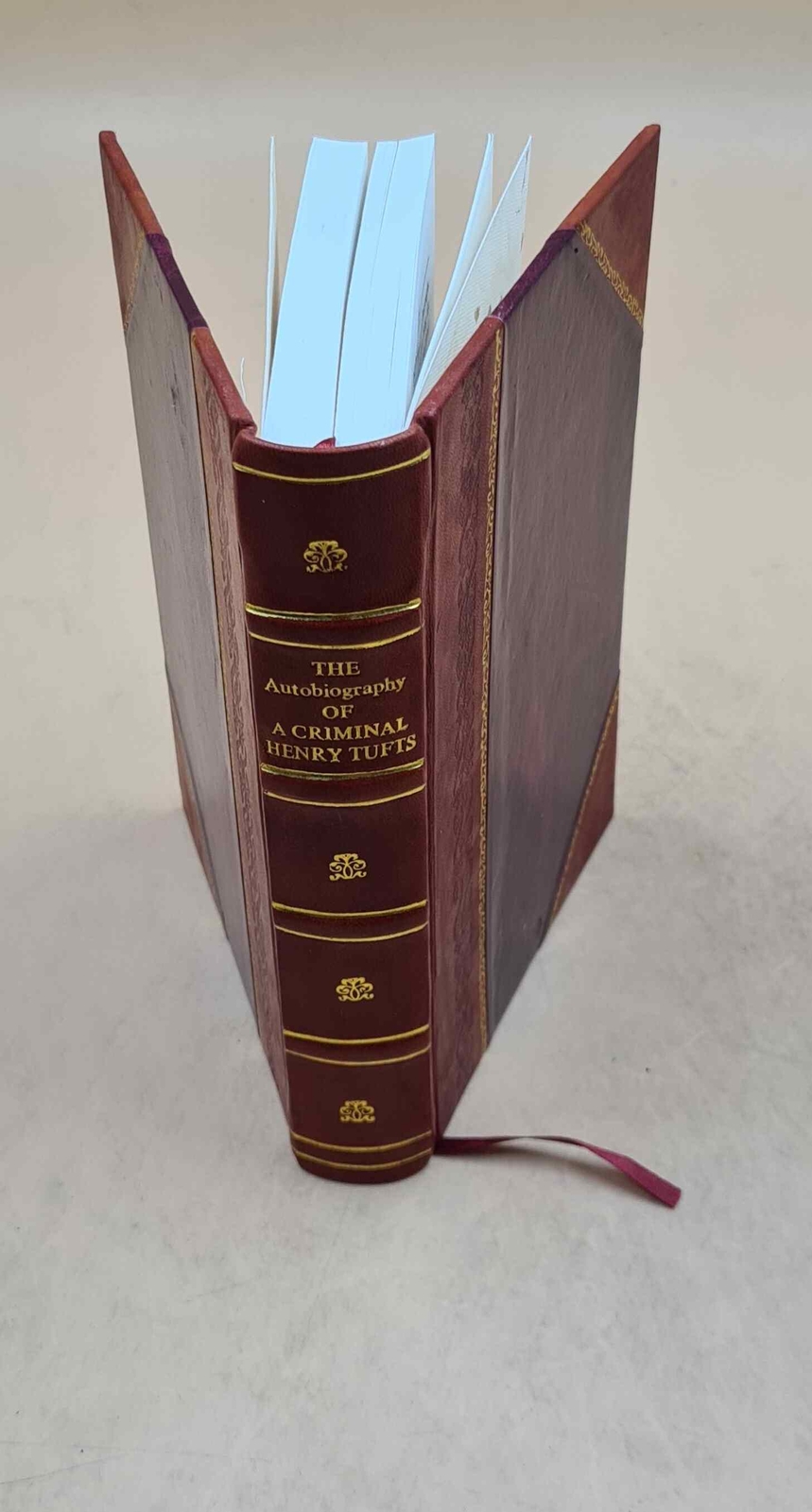 Autobiography of a Criminal by Henry Tufts - Leather Bound Edition