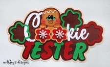 CRAFTECAFE CHRISTMAS COOKIE TITLE premade paper piecing scrapbook diecut piece