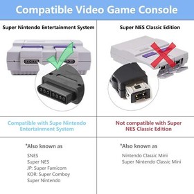 2.4GHz Wireless SNES Controller Compatible with Original SNES/SFC/ MAC IOS Win