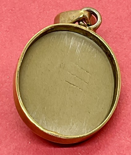 A Victorian 14k Yellow Gold Lava Pendant/ Enhanser Cameo. Excellent Condition. - Picture 2 of 4