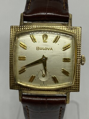 Bulova M3 Watch Manual Wind Brown Leather Band 10 Kt Rolled Bulova M3 Watch Manual Wind Brown Leather Band 10 Kt Rolled