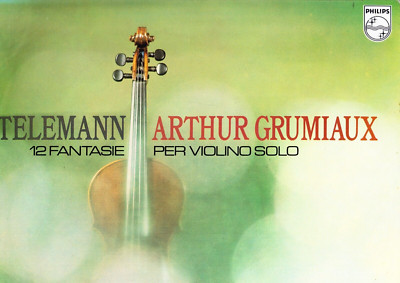 PHILIPS STEREO - TELEMANN - 12 FANTASIE PER VIOLINO SOLO - GRUMIAUX - SAMPLE NM+