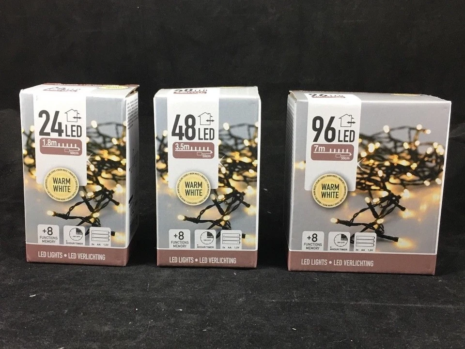 LED Lichterkette Weihnachten warmweiß / weiß 10 bis 3000 LEDs  innen außen NEU - Bild 2 von 3