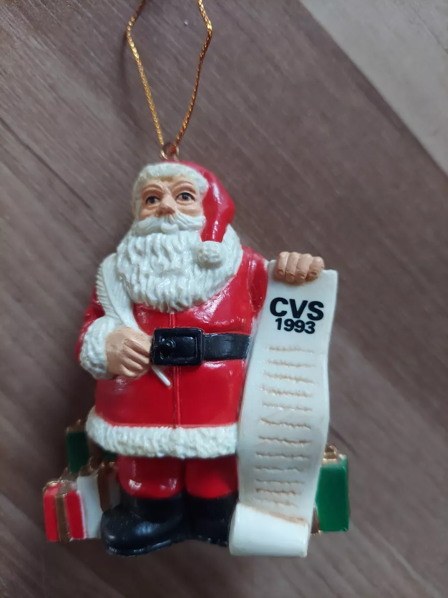 CVS 1993 SANTA CLAUS WITH LIST CHRISTMAS ORNAMENT PLASTIC | eBay